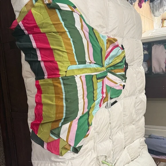 Maggy London Multicolor Striped handkerchief hem Dress NEW 18W plus XXL NWT - Picture 13 of 14